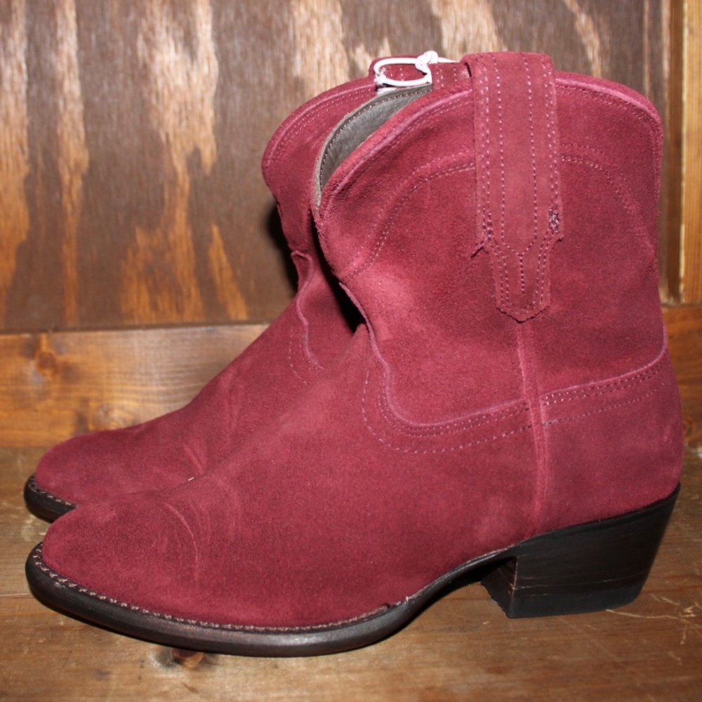 Tecovas Suede Booties